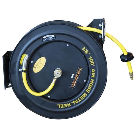 Black Bull 100 Foot Retractable Air Hose Reel With Auto Rewind In The