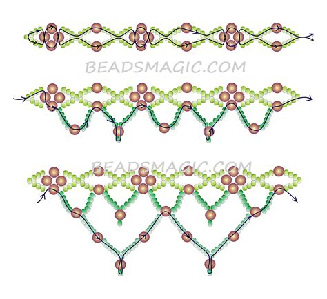 Free Pattern For Beaded Necklace Electric Blue Beads Magic