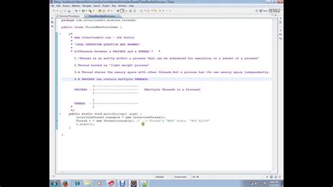 Java Difference Between Process And Threads Youtube