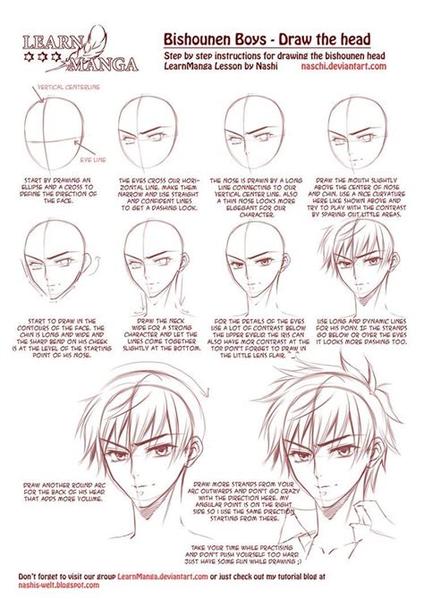 Learn Manga Bishounen Boys Draw The Head Manga