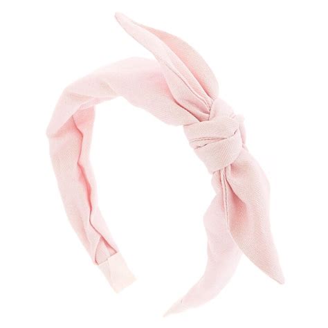 Pink Glitter Bow Headband Claires Us