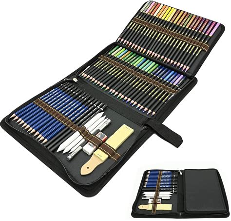 Tvfly Professional Colouring Drawing Pencils Art Set 72 Piece Coloured