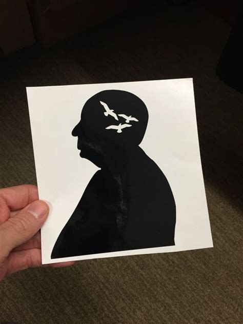 Alfred Hitchcock Silhouette And Film The Birds Vinyl Decal Etsy Canada Alfred Hitchcock