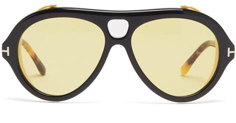 Tom Ford Neughman Aviator Acetate Sunglasses In Brown For Men Lyst