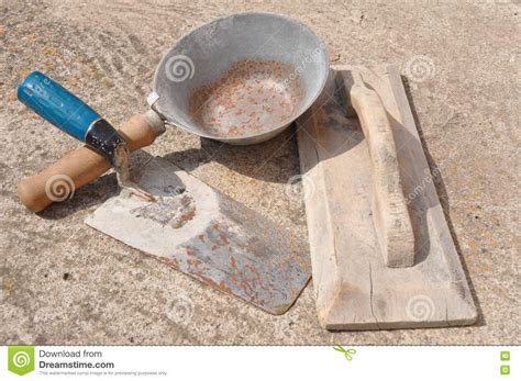 Masonry tools stock photo. Image of construction, laying - 77077460