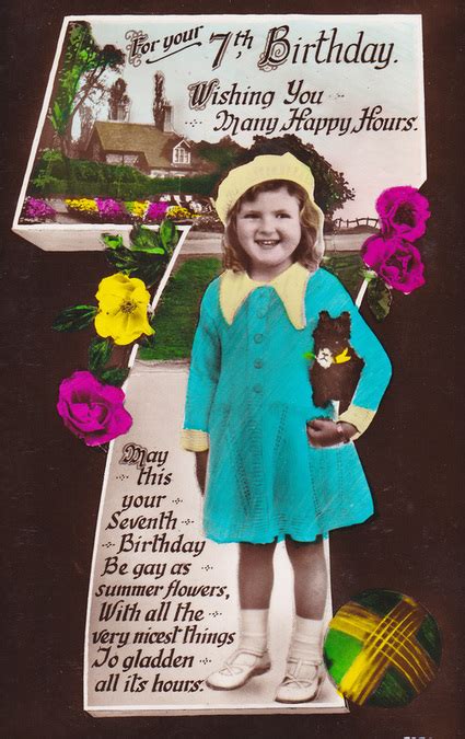Birthday Wishes Vintage Uk Postcards Allies Adornments