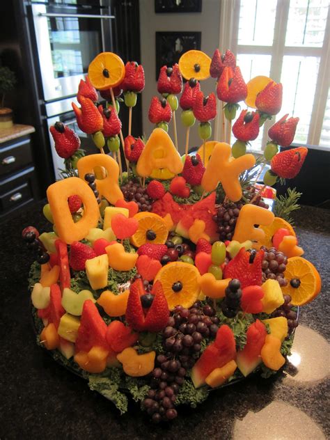 This is a fruit kabob display i created for a baby shower. We The Gingers: Heather's Baby Shower