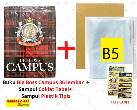 PAKET LENGKAP 5 BUKU TULIS SIAP PAKAI BOXY CAMPUSS BIGBOSS 36 LMBR