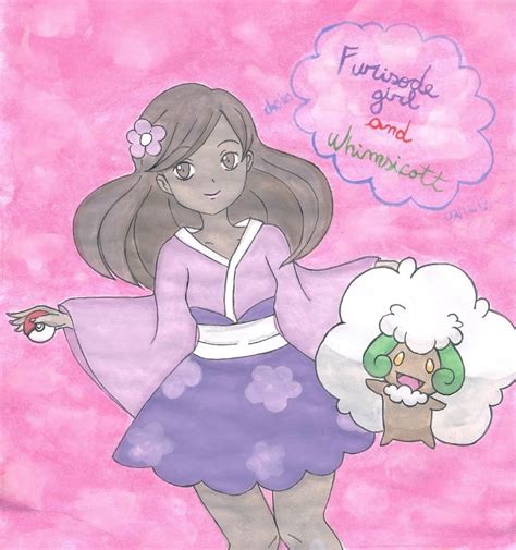 furisode girl and whimsicott pokemon by chokomi on deviantart