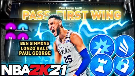 The Best Pass First Wing Build On Nba 2k21 Ben Simmons Build Rare