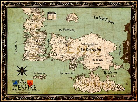 The Realm Of Ice And Fire Game Of Thrones Map Map Design Map