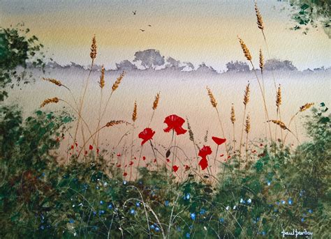 Edge Of The Field Watercolour Available On Etsy At