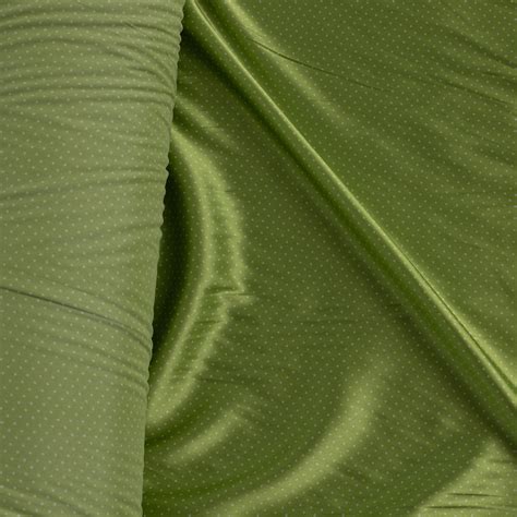 Spotted Olive Green Satin Fabric Sold By Metre Multiple Etsy