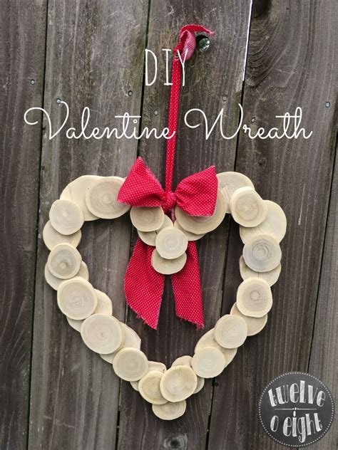 Valentine decoration with free shipping. Wood Slice Heart Shaped Wreath