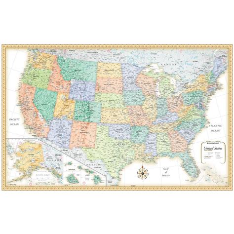 Classic Edition Wall Maps Us National Wall Maps Wall Maps Map