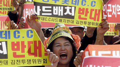 Anti Thaad Protesters Rally In Seoul