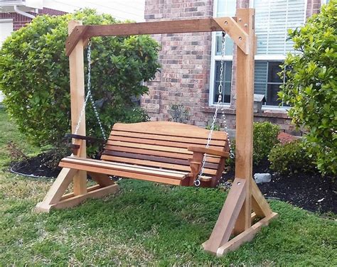 Jennifer tuohy writes about the diy projects she creates around her home in charleston, south carolina, for the home depot. Image result for diy freestanding porch swing frame ...