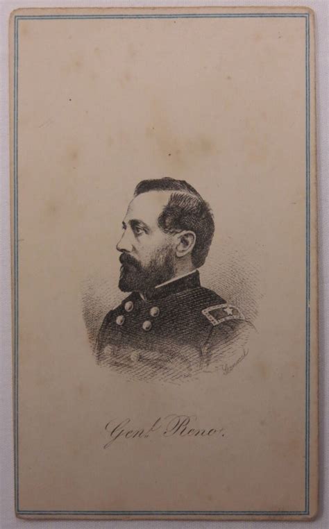 S General Reno Civil War Cdv Photograph Souvenir Card Etsy