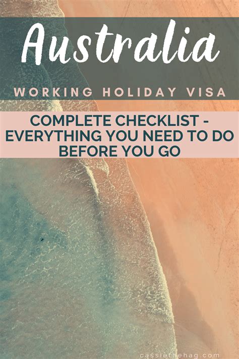 Australia Working Holiday Visa Checklist