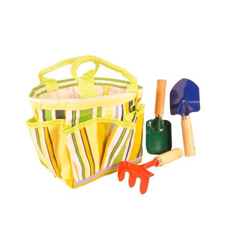 G And F Kids Garden Tool Set With Tote 10012 The Home Depot