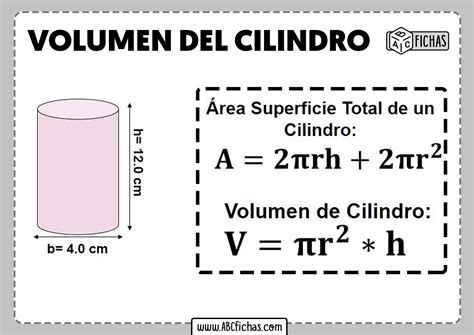 F Rmula Para Calcular El Volumen De Un Cilindro