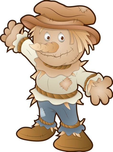 Cute Scarecrow Cartoon Character Royalty Free Stock Image Storyblocks
