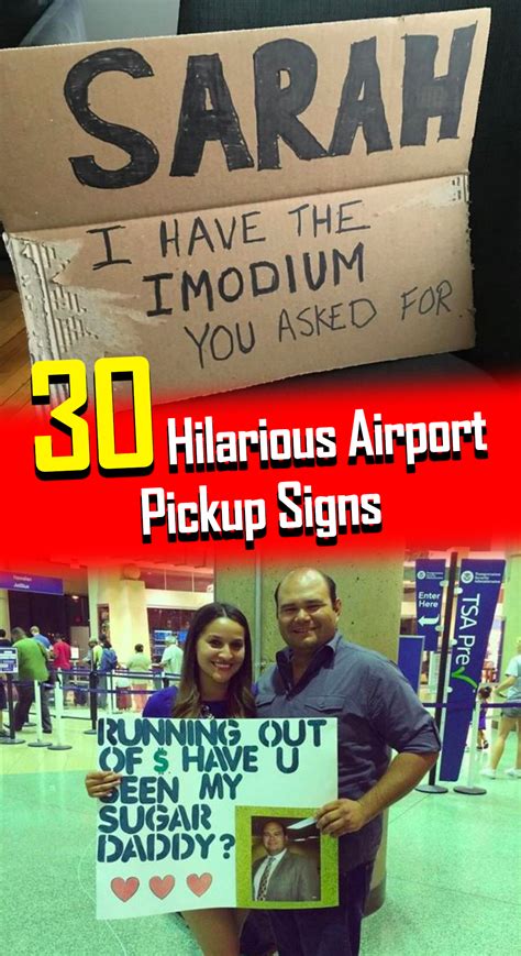 Creative And Funny Airport Pickup Signs