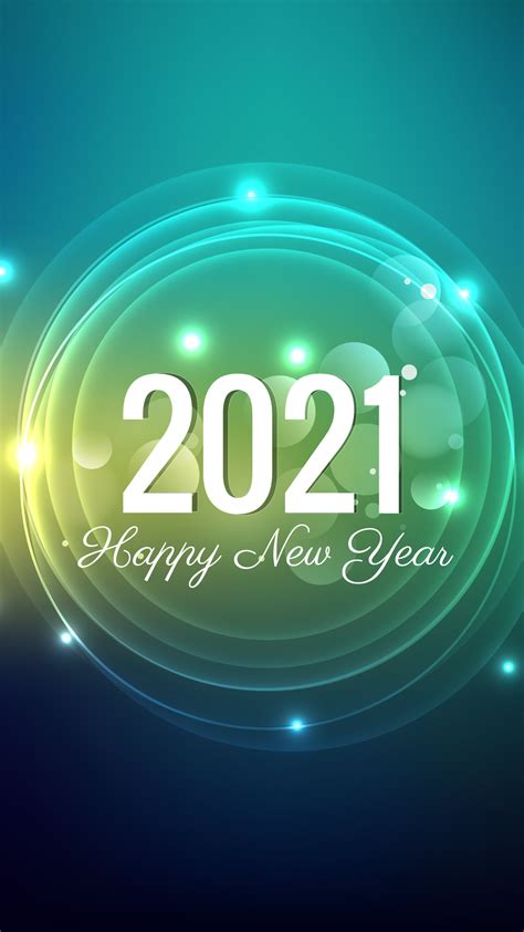 Happy New Year 2021 Green Background