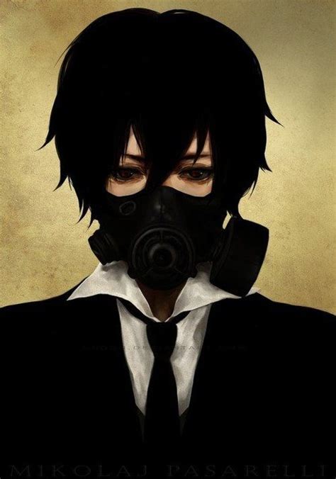 Mask In Black Gas Mask Art Masks Art Gas Masks One Ok Rock Manga