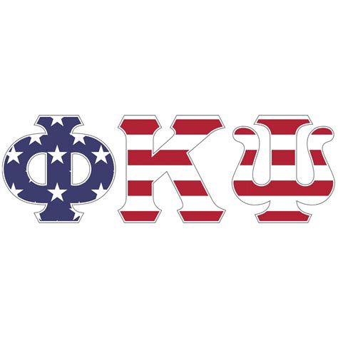 Phi Kappa Psi Fraternity Usa Letter Sticker Outside Etsy