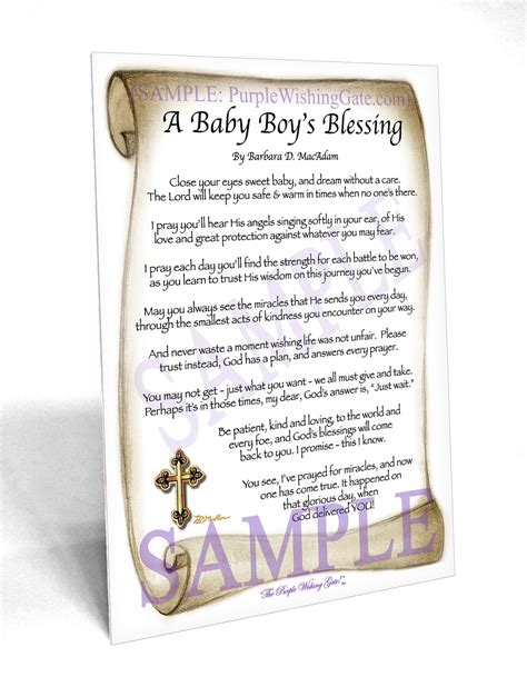Baby Boys Blessing Framed And Personalized Ts