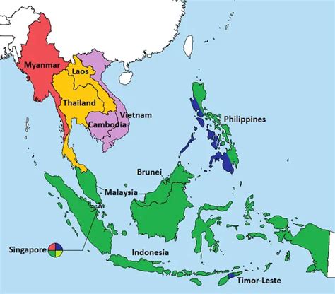 How Many Countries In Southeast Asia In Total 11 Countries In Sea