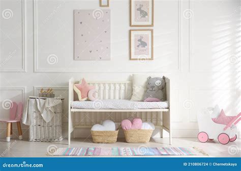 Baby Room Interior With Stylish Furniture And Toys Stock Photo Image