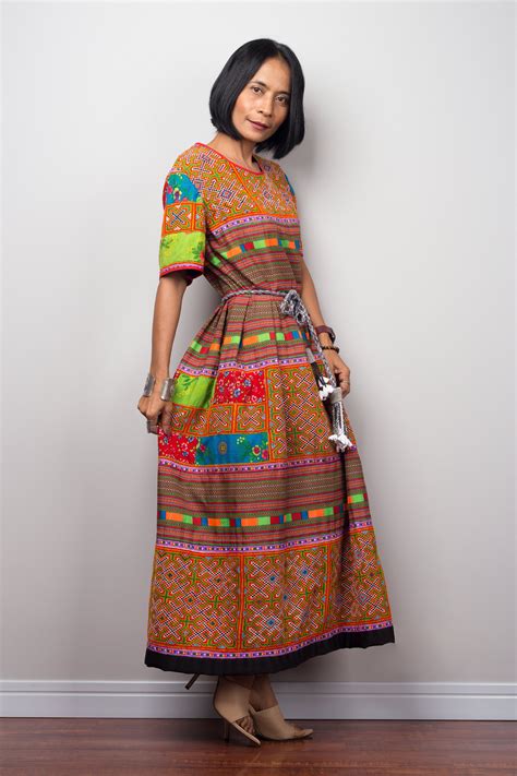 tribal-dress-short-boho-dress-bohemian-chic-hmong-hill-etsy