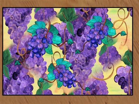 Rubber mats work well in vehicles that are regularly exposed to muddy or dusty work boots. Grapes Clusters Indoor Outdoor Bar Floor Mat by maremade ...