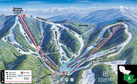 Pistenplan Discovery Basin Ski Area Offene Lifte Pisten Skipanorama