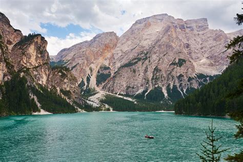 Lac Braies Et Dolomites Tyrol Du Sud Italie Image Stock Image Du