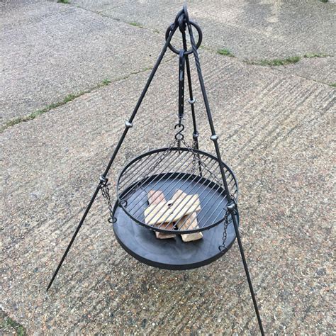 Campfire Cooking Tripod Firepit Set With Grill Etsy Uk
