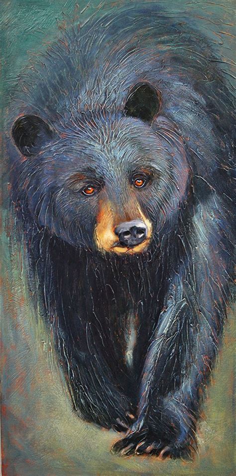 Bear Down By Linda Wilder Acrylic 36 X 18 Bear Paintings Black