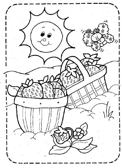 Get crafts, coloring pages, lessons, and more! Coloring page : Strawberry Shortcake picnic basket ...