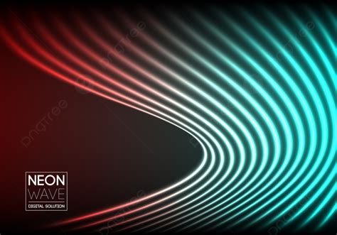 Bright Neon Lines Background With 80s Style Poster Style Blurry