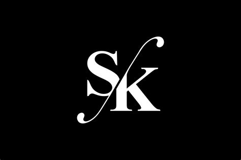 Sk Monogram Logo Design By Vectorseller