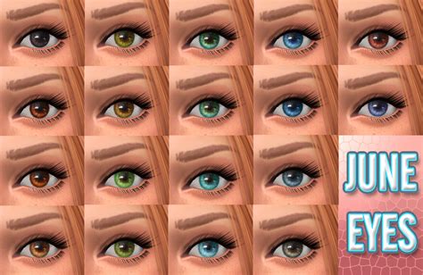 Mod The Sims June Default Replacement Eyes Contacts