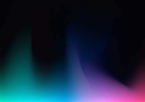 Abstract Blurred Gradient Mesh On Black Background In Bright Colors