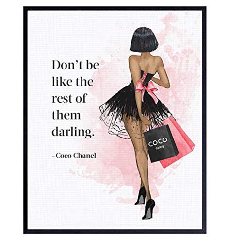 Coco Inspirational Quote Wall Art Couture T For African American Black Women Glam Wall