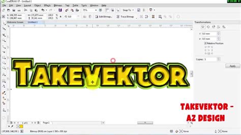 How To Make Plastic Effect On Text With Coreldraw X7 Takevektor