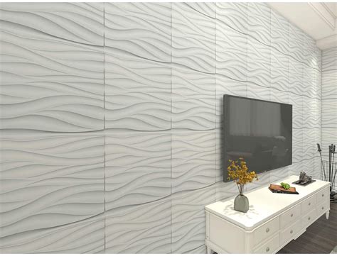 Pack Of 12 Wave Pattern Wall Panels 3d Textured Wall Tiles 3229 Sqft