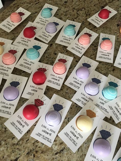 Then tell family members they are registered at. Bridal Shower Party Favour Idea with EOS Lip balm | Kiss ...