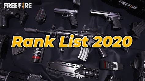 Be sure to practice and adapt using it with its relatively slow fire. Free Fire Rank List 2020: The Complete Guide To Rank Season 18