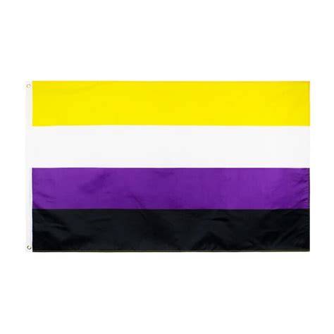 Non Binary Enby Pride Flag Banner Lgbt 150cm X 90cm Etsy